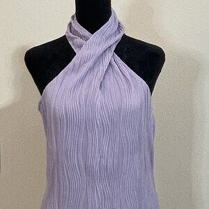 Sofia's Choice Criss-Cross halter Top - Large - elegant Lavendar - NWT